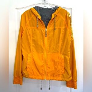 Harley Davidson Magdalena Women's Medium Gray Yellow Full Zip Reversible Jacket